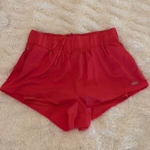 ALO Yoga Candy Red Athletic Shorts
